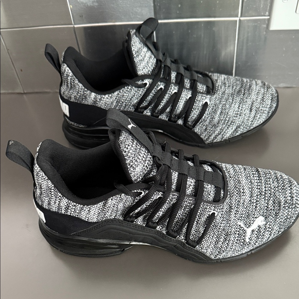 Puma Monochrome Knit Sneakers